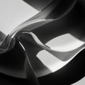 Abstract black and white composition showcasing smooth, flowing curves Royalty Free Stock Photo
