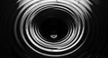 Abstract Black and White Concentric Circles of Rippling Water Surface ripple Royalty Free Stock Photo