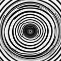 Abstract Black and White Concentric Circles Royalty Free Stock Photo