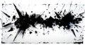 Abstract black and white design featuring sharp geometric shapes and splatter effects Royalty Free Stock Photo
