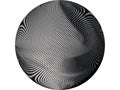 Abstract black and white dotted sphere. Royalty Free Stock Photo