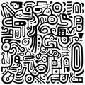 Modern Abstract Vector Seamless Black And White Pattern