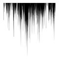 Abstract black and white dripping lines art Royalty Free Stock Photo