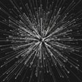 Abstract Black and White Explosion of Light Lines Royalty Free Stock Photo