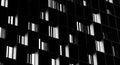 Abstract Black and White Facade with Grid of Recessed Windows architecture building Royalty Free Stock Photo