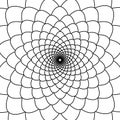 Abstract black and white fibonacci background