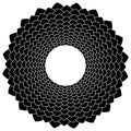 Abstract black and white flower symbol Royalty Free Stock Photo