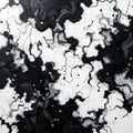 Abstract Black and White Fluid Art Texture Royalty Free Stock Photo