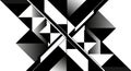 Abstract black and white geometric art Royalty Free Stock Photo