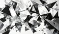 Abstract black and white geometric composition featuring sharp triangular shapes and shattered patterns, creating dynamic and Royalty Free Stock Photo