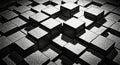 Abstract black and white geometric cubes arranged in a grid pattern Royalty Free Stock Photo