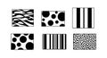 Abstract black and white geometric pattern collection with stripes dots and spots seamless design elements for creative projects Royalty Free Stock Photo