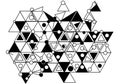 Abstract black and white geometric pattern featuring Royalty Free Stock Photo