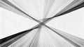 Abstract black and white geometric pattern featuring intersecting lines creating a dynamic symmetrical design Royalty Free Stock Photo