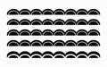 Abstract black and white geometric pattern of repeating arches Royalty Free Stock Photo