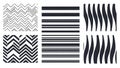 Abstract Black and White Geometric Patterns Collection Royalty Free Stock Photo