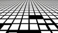 Abstract Black and White Grid Pattern with Perspective Royalty Free Stock Photo