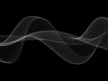 Abstract black and white Grid wave line Royalty Free Stock Photo