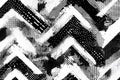 Abstract Black and White Grunge Chevron Pattern Design Royalty Free Stock Photo