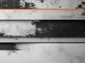 Abstract black white grunge texture background appears to distressed horizontal overlay.