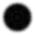 Abstract black-and-white halftone circle