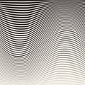 Abstract black and white halftone vertical waves stripes pattern Royalty Free Stock Photo
