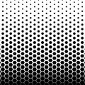 Abstract black and white hexagonal halftone background