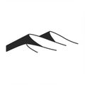 Abstract black-and-white illustration depicting stylized mountain peaks. The design Royalty Free Stock Photo