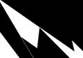 Abstract black and white image featuring sharp triangular shapes. Royalty Free Stock Photo