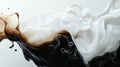 Abstract Black and White Liquid Splash Royalty Free Stock Photo