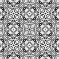 abstract black and white mandala pattern dreamy vintage circular pattern ornament