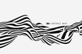 Abstract black and white minimal stripe line 3D decoration artwork. illustration vector eps10