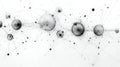 Abstract Black and White Network with Dots and Lines Representing Data Connections and Flow Royalty Free Stock Photo
