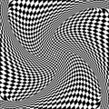 Abstract Op Art Pattern with Whirl Movement Illusion Effect