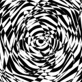 Abstract black and white optical illusion, creative vector