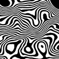 Abstract black and white optical illusion. Eps 10 Royalty Free Stock Photo