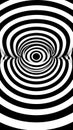 Abstract black and white optical illusion vortex tunnel design Royalty Free Stock Photo