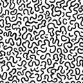 Abstract black and white organic wavy lines seamless pattern background Royalty Free Stock Photo