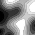 Abstract black and white papercut square background Royalty Free Stock Photo