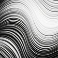 Abstract black and white pattern composed of wavy, parallel lines c Royalty Free Stock Photo