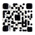 Abstract QR code made of textured shapes Royalty Free Stock Photo