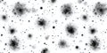 Abstract Black and White Scattered Dots and Clusters Seamless Pattern Texture Background Royalty Free Stock Photo