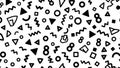 Abstract black and white shapes pattern Royalty Free Stock Photo
