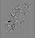 Abstract black and white sixties op art psychedelic background,vector