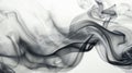 Abstract black and white smoke swirls