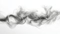Abstract black and white smoke wave on white background, artistic fluid motion concept Royalty Free Stock Photo