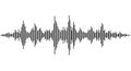 Abstract Black and White Sound Waveform Equalizer Royalty Free Stock Photo