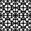 Abstract black & white specular ornament, seamless pattern