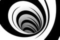 Abstract black and white spiral