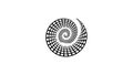 Abstract Black and White Spiral Grid Royalty Free Stock Photo